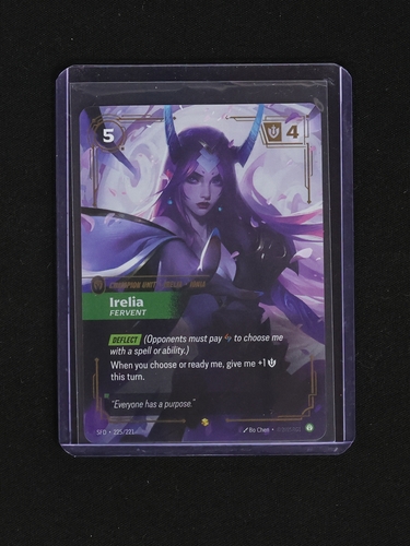 Riftbound Spiritforged 225/221 Irelia Fervent Overnumbered — front