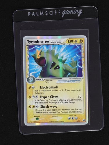 2006 Pokemon Dragon Frontiers #99 Tyranitar ex Delta Species — front