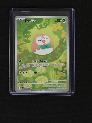 2026 Pokémon #090 Rowlet Illustration Rare Perfect Order — front