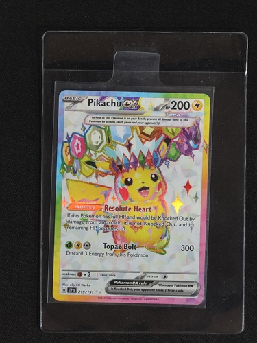 2024 Pokémon Scarlet & Violet Surging Sparks #219/191 Pikachu ex — front