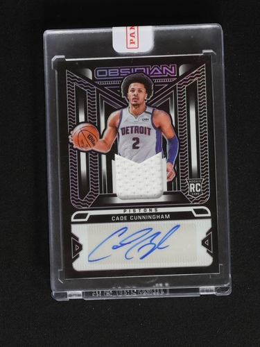 2021-22 Panini Obsidian #RJI-CCU Cade Cunningham Rookie Jersey Ink — front