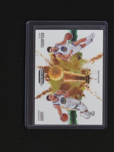 2024-25 Panini Prizm Black #17 Stephen Curry/Klay Thompson Dual Color Blast — front