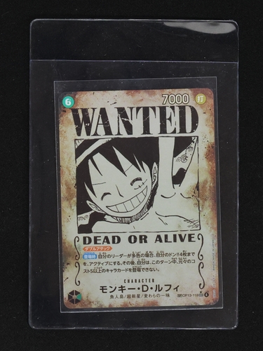 2025 One Piece Card OP13-118 Monkey D. Luffy WANTED SP — front
