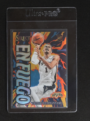 2023-24 Panini Select #4 En Fuego Victor Wembanyama — front