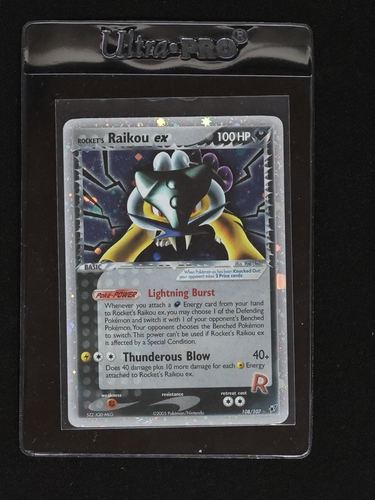 2005 Pokemon EX Deoxys #108/107 Rocket's Raikou ex — front