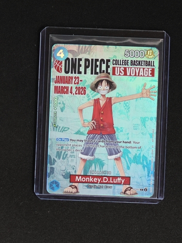 2026 One Piece College Basketball US Voyage P-055 Monkey.D.Luffy — front