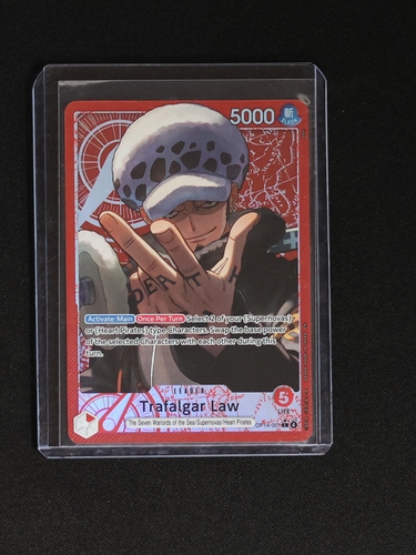 One Piece TCG 2023 OP14-001 Trafalgar Law Alternate Art Leader — front
