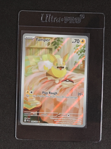 Pokémon TCG 2021 #099 Yamper Phantasmal Flames Full Art Holo — front