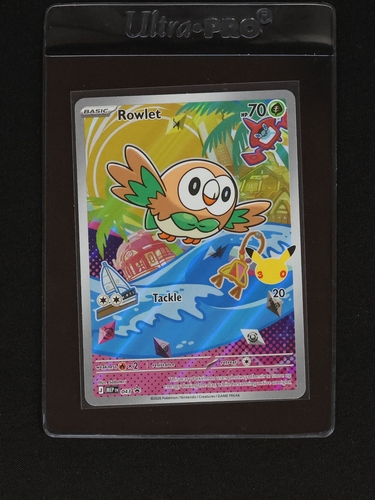 2026 Pokémon MEP 043 Rowlet First Partner Illustration Promo — front