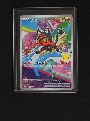 2024 Pokémon #044 Litten First Partner Illustration Promo — front