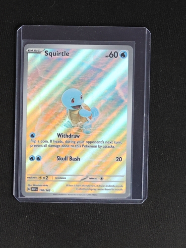 2023 Pokémon Scarlet & Violet 151 #170/165 Squirtle Illustration Rare Holo — front