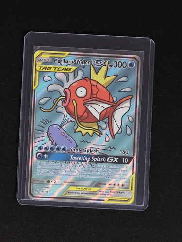 2019 Pokémon TCG SM Team Up #161 Magikarp & Wailord GX — front