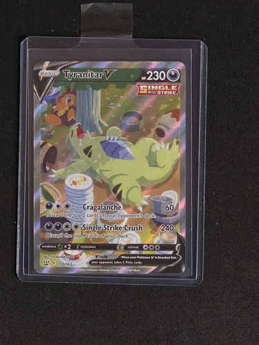 2021 Pokemon SWSH05 #155 Tyranitar V — front