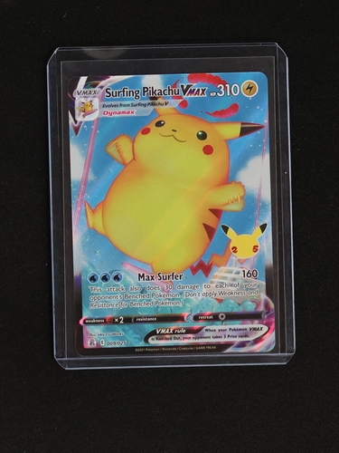 2021 Pokémon Celebrations #009 Surfing Pikachu VMAX — front