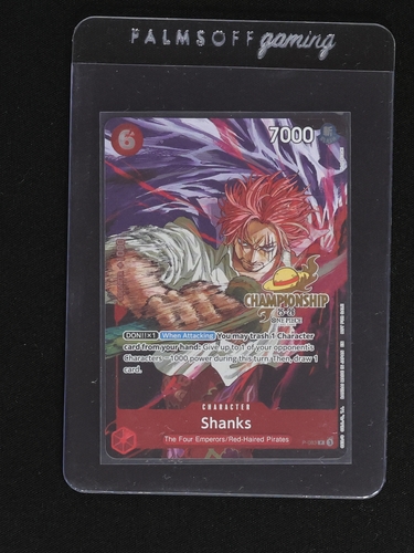 2025 One Piece Card Game P-083 Shanks Championship Tournament Promo — front