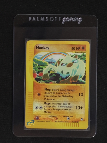 2002 Pokémon Aquapolis #92 Mankey — front