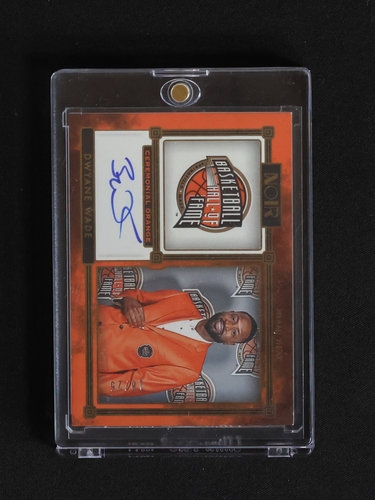 2023-24 Panini Noir Ceremonial Orange Dwyane Wade Auto — front