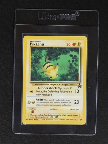 1999 Pokémon #27 Pikachu Black Star Promo — front