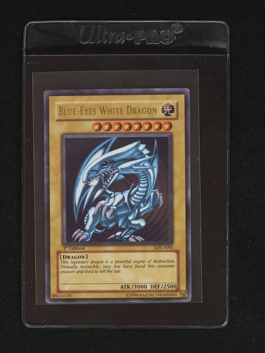 1996 Yu-Gi-Oh! SDK-001 Blue-Eyes White Dragon — front