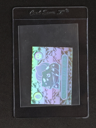 1990 Meiji Rainbow Seal Bulbasaur Pokemon Promo Card — front
