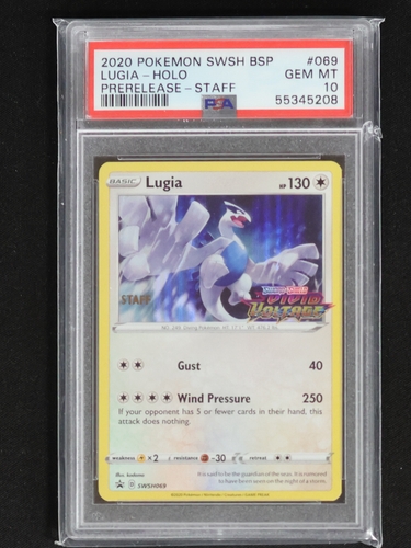 2020 Pokémon SWSH BSP #069 Lugia Holo Prerelease Staff — front